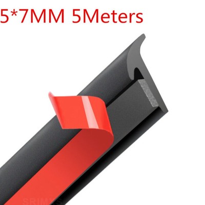 Bumper Sealing Strip Lip Side Skirt EPDM Vehicle Front Rear Bumper 5 Meter