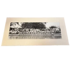 Vintage 1930 Panoramic Group Photo Los Angeles Pool Swimmers Team Men June 10th