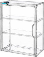 3 Tiers Clear Display Case for Figures Acrylic Storage Organizers Box