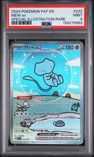 2024 POKEMON PAF EN-PALDEAN FATES SPECIAL ILLUSTRATION RARE #232 MEW EX PSA 9