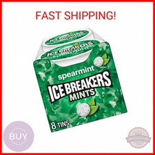 ICE BREAKERS Spearmint Sugar Free Mints Tins, 1.5 oz 8 Count 