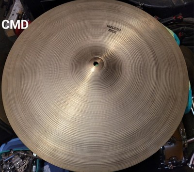 VINTAGE ZILDJIAN AVEDIS 1970S HOLLOW LOGO 20'' MEDIUM RIDE CYMBAL 2533gr VG W VID