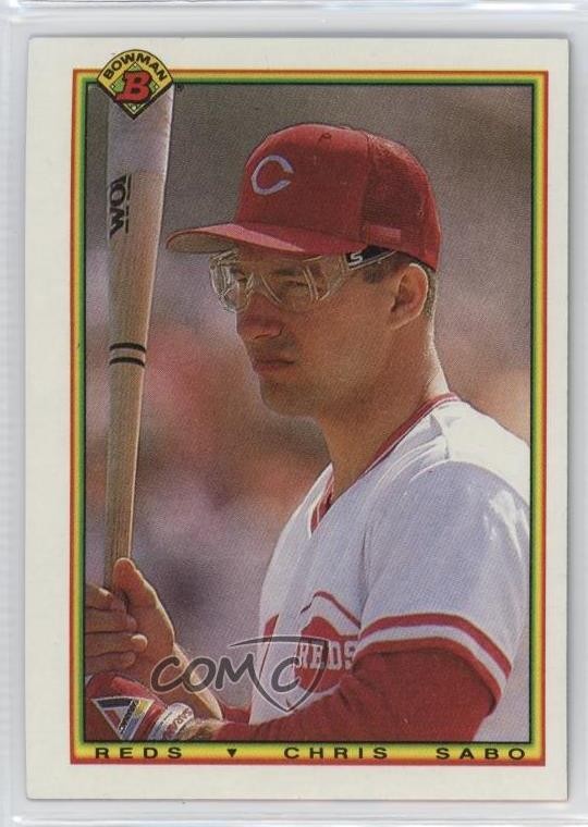 1990 Bowman Wrong Backs Chris Sabo Gary Eave ( Back) #471 Rookie RC 5hy