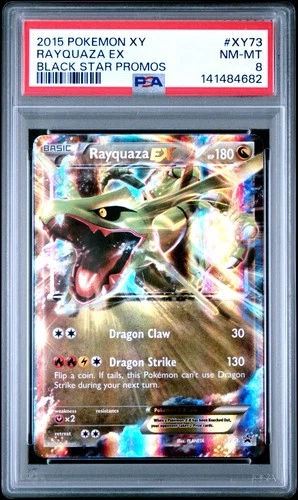 2015 POKEMON XY BLACK STAR PROMOS #XY73 RAYQUAZA EX PSA 8