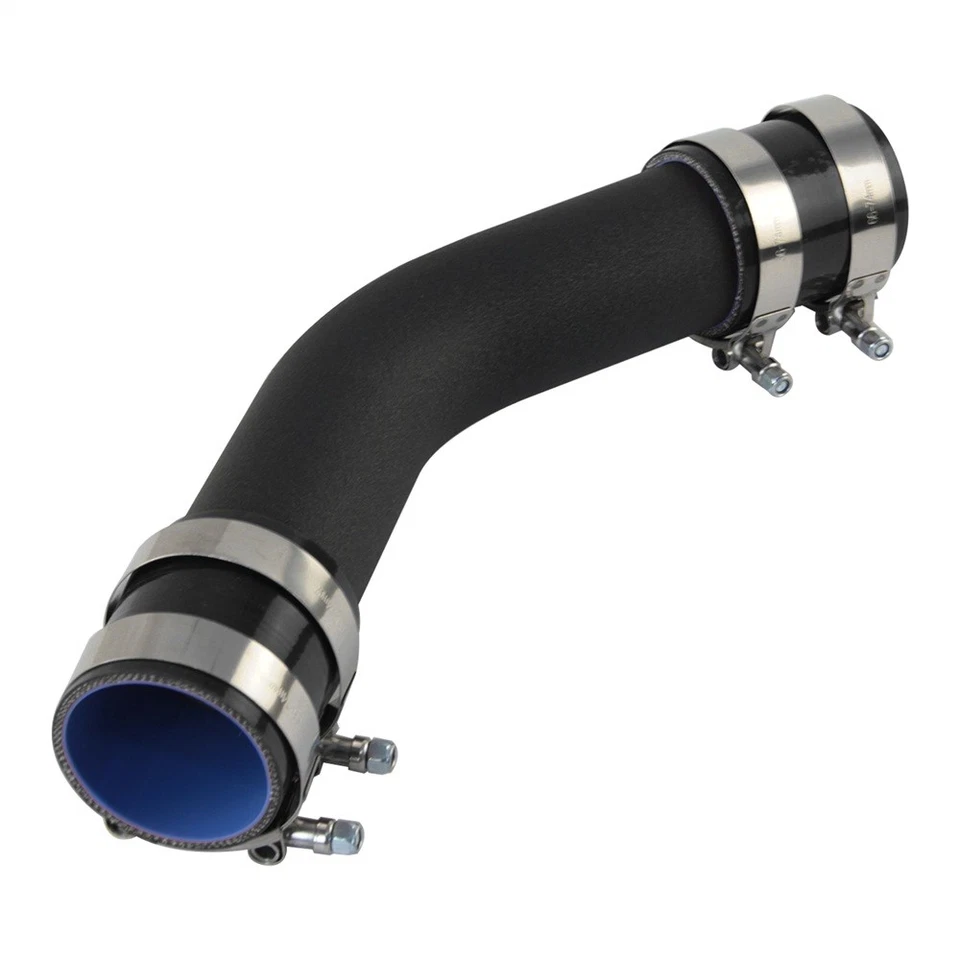 Tubo intercooler turbo de aluminio 45 grados 63 mm 2,5" + manguera de silicona + abrazaderas negro Foto 3 de 4