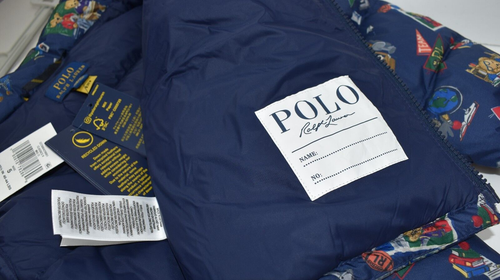 NWT Ralph Lauren Sz 5 Boys Navy Bear Duck Down Hood Zip Jacket Pony Pockets Logo - Picture 11 of 17