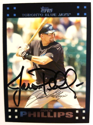Jason Phillips Toronto Blue Jays 2007 Topps #UH120 Autographed Baseball Card