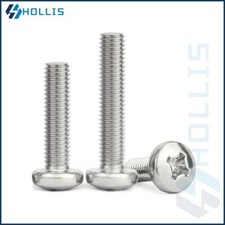 M4 (4MM) PHILLIPS PAN HEAD MACHINE SCREWS BOLTS A2 A4 STAINLESS STEEL DIN 7985