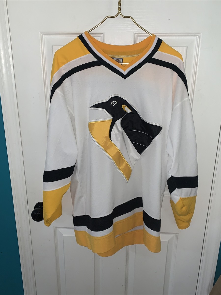 Vintage Starter Pittsburgh Penguins Jersey Mens Large White Rare
