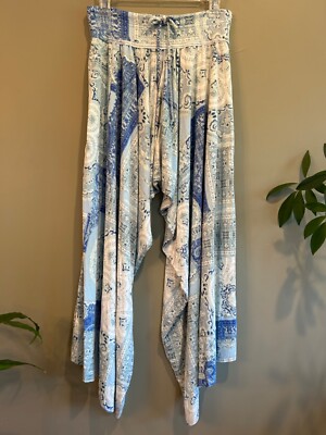 free people movement seven stars harem pants NWOT x-small blue
