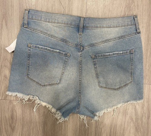 Jessica Simpson Shorts Womens 30 Blue Denim Jeans Jorts Button Fly Stretch NEW! - Picture 5 of 7