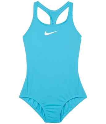 Nike L36244 Kids Blue Essential Racerback One-Piece Swimsuit Size Large