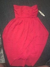 Alice + Olivia Pink Bright Raspberry Silk Tube Dress Sz 0 NWT