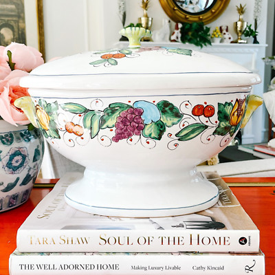 Vintage Italian Soup Tureen For Neiman Marcus 16''L x 10''H