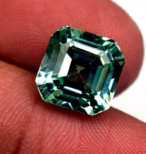 Lab Grown Green Tourmaline 7.45 Ct Top Quality Cetrified Loose Gemstone For Ring - Picture 2 of 6