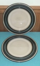 Set of 2 Gibson Elite Lewisville Teal Blue Dinner Plates 11.25" Excellent!