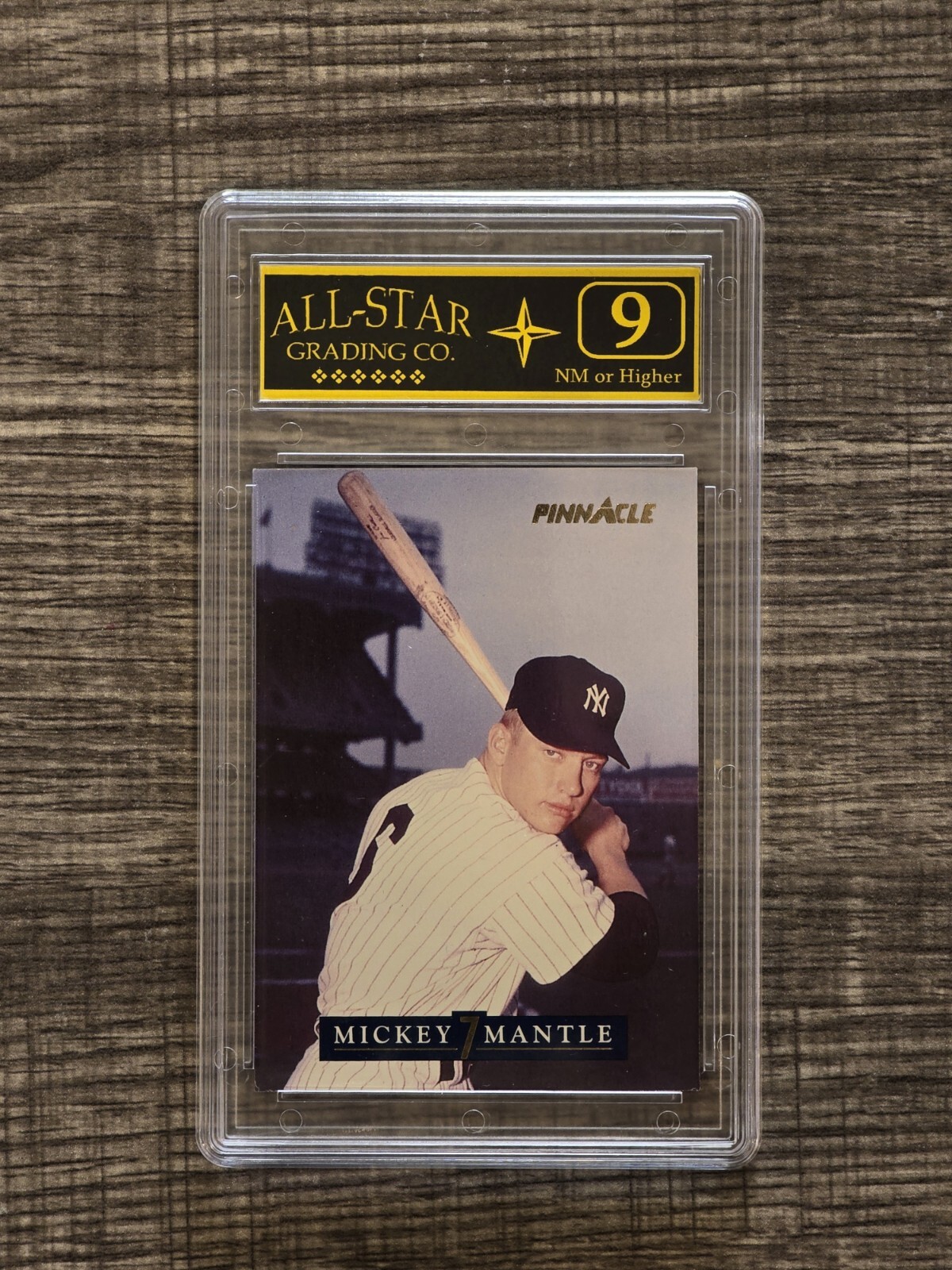 MICKEY MANTLE 1992 #6 Pinnacle GRADED ASG NM 9
