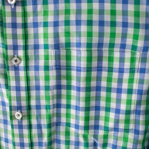 Alex Cannon Men's Long Sleeve Button Up Blue Green Plaid Large - Picture 5 of 10