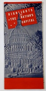 1950s Washington DC Nation's Capital Highlights Map Info Vintage Travel Brochure