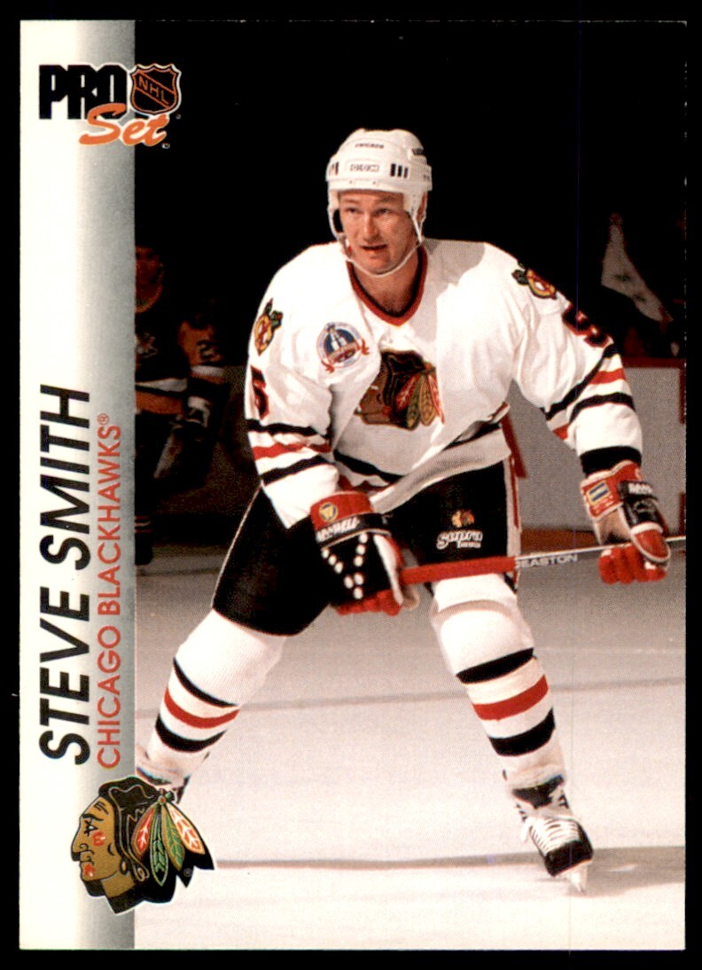 Steve Smith 1992-93 Pro Set #37 Chicago Blackhawks