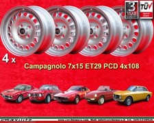 4 Cerchi Alfa Romeo GT Spider Bertone 7x15 ET29 wheels Campagnolo style
