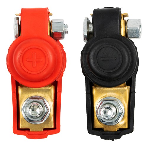 1 Pair 12V Auto Car Battery Terminal Clamp Clips Connector Positive ...
