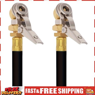2Pcs Car Air Pump Adapter Zinc Alloy 1/4 Inch Car Tire Inflator Valve Connector 