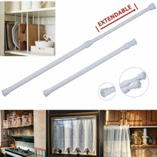 Asta tenda bastone molla scorritenda bianca misure varie regolabile estensibile