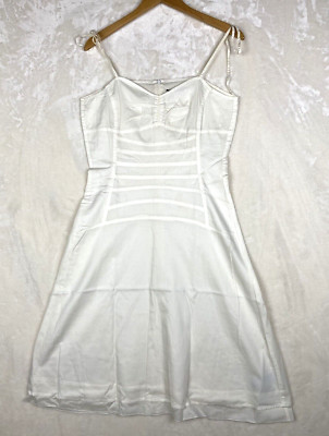 Marc O'Polo Dress Womens Medium 36 Natural 100%Cotton Slip Minimalist Empire