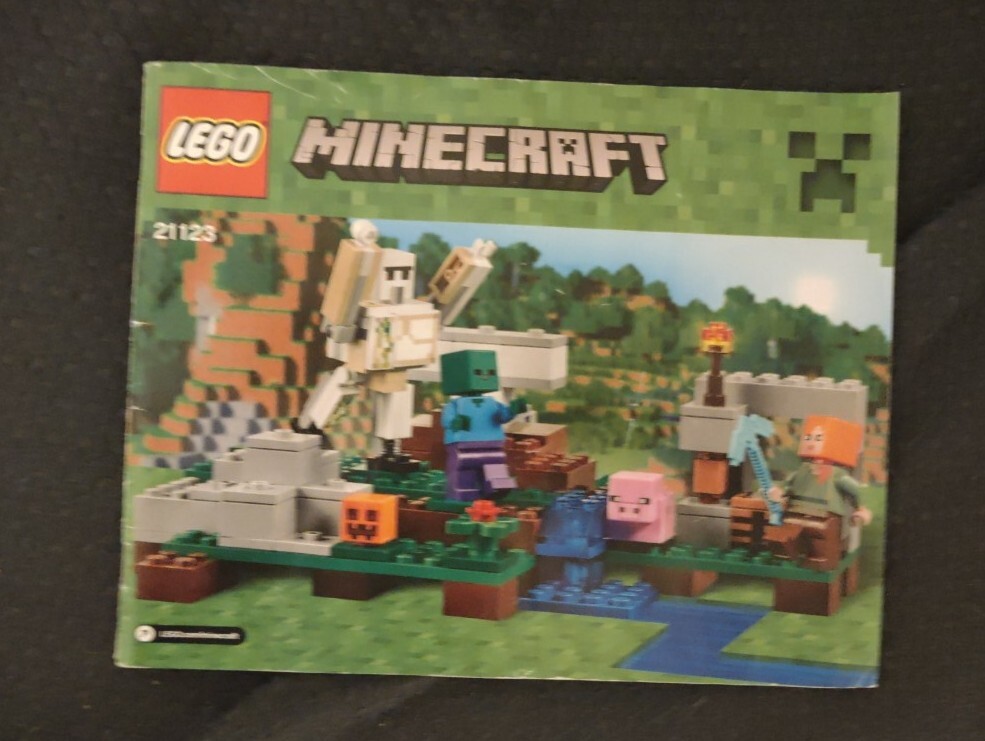 LEGO Minecraft The Iron Golem 21123 Instruction Manual Booklet Only