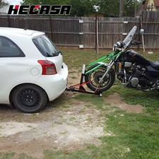 Hecasa Motorcycle Trailer Carrier Tow Hitch Rack Motorcycle Carrier Black