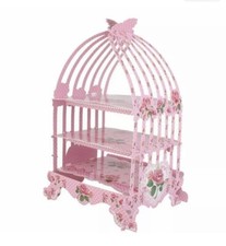 Cupcake Stand Birdcage Pink Sweet Stands Wedding Baby Shower Birthday Tableware