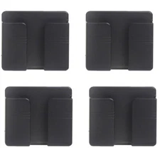 4pk Wall Mount Cell Phone Charging Holder Black Adhesive Mobile Phone Wall Stand