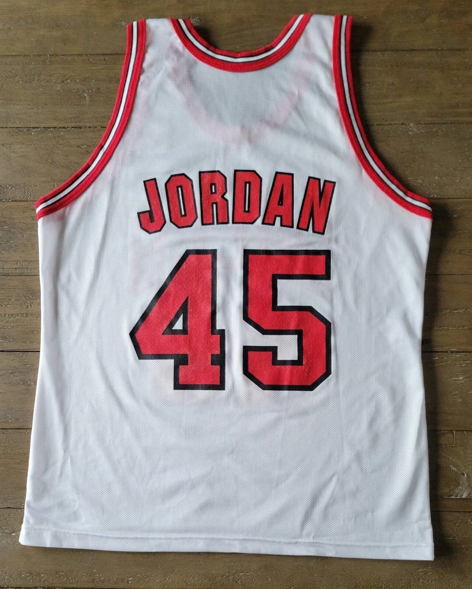 mens chicago bulls michael jordan 45 jersey red authentic road