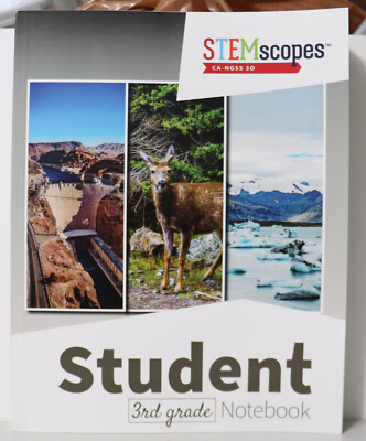 Accelerate Learning STEMscopes CA-NGSS 3D Student 3rd Grade Notebook NEW