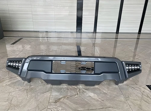  For 2021-2023 F150 F-150 Gloss Black Raptor Style W/LED Lights Front Bumper - Bild 3 von 9