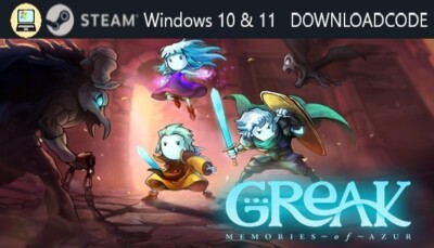 NEU PC Computer Spiel Greak Memories of Azur für Windows 10 11 STEAM Downloadkey