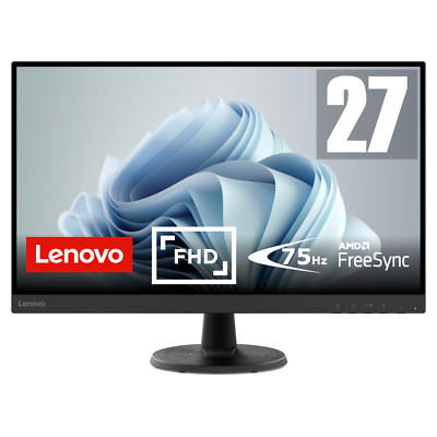 Lenovo Monitor D27-40 27 Zoll Bildschirm VA 4ms 75 Hz Full HD HDMI FreeSync VESA