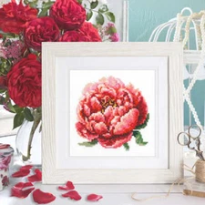 Magic Needle Counted Cross-Stitch Kit Red Peony 150-009