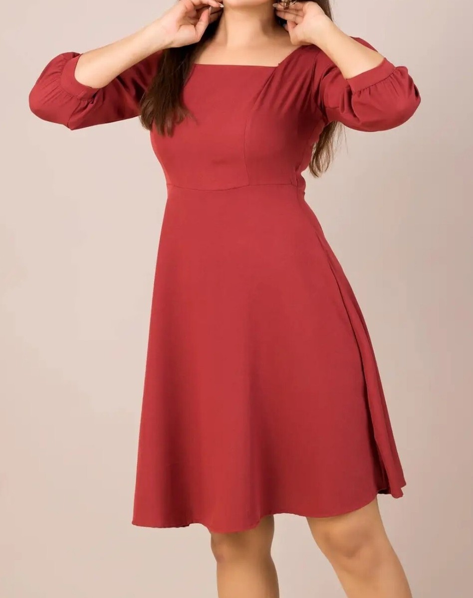 New Summer plain colour Frock Design for Holiday Beach party 'L' Free  Shipping | eBay