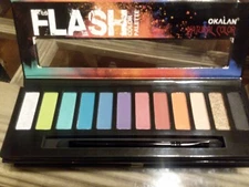 Okalan Eyeshadow Palette- Flash 12 Colors Pigmented Colors.