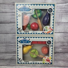 Battat Wood Pretend Play Fruit and Vegetable Sets Food