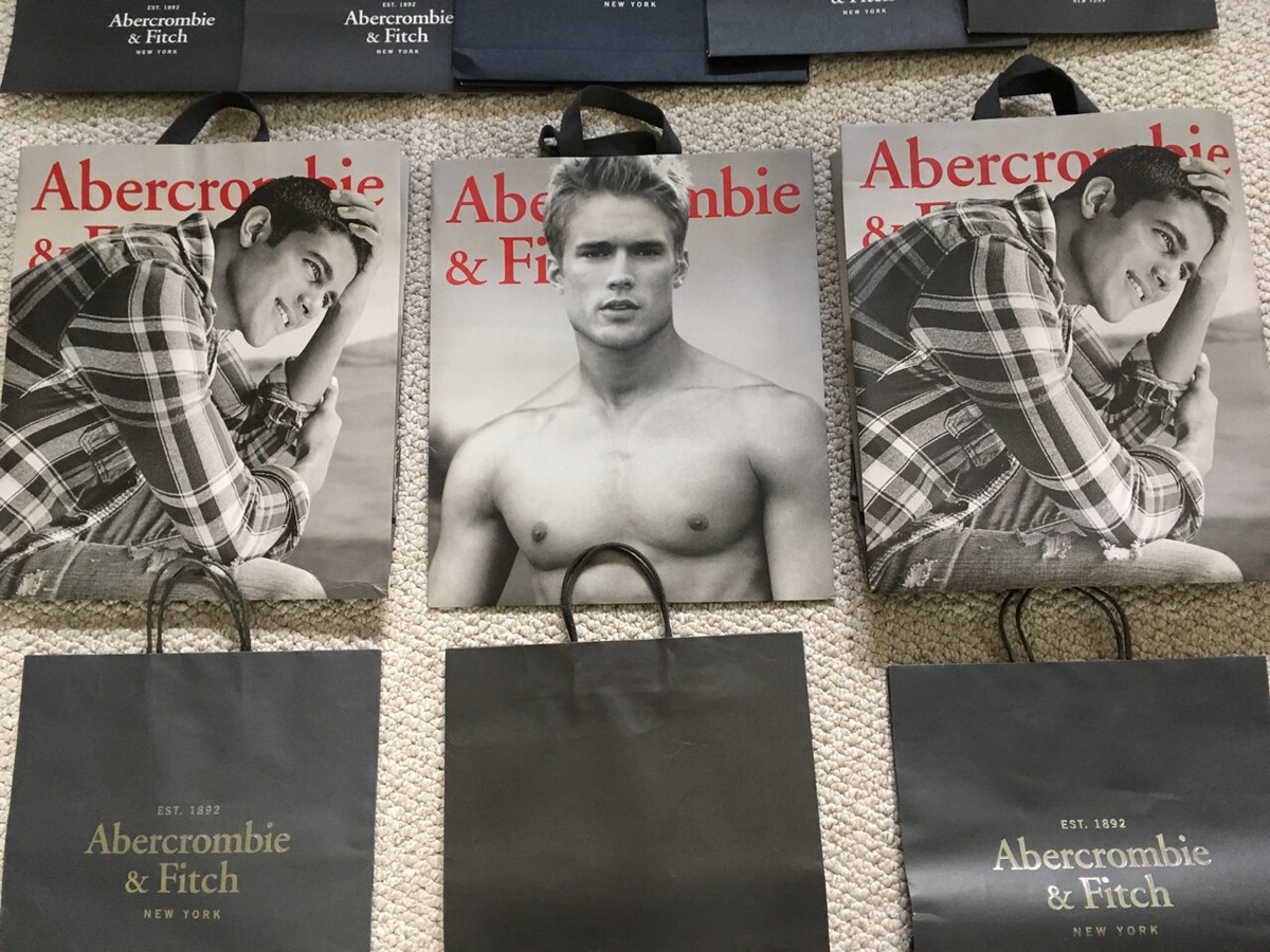 LOT OF 11) Vintage Abercrombie & Fitch Shopping Bags & Gift Boxes