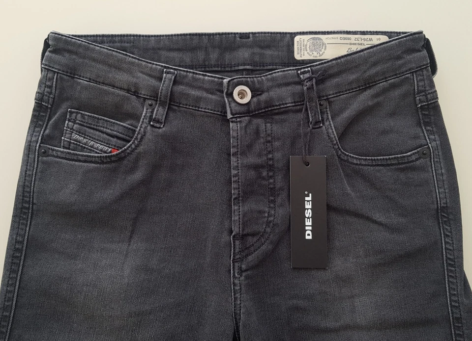 Diesel Damen Jeans Babhila Slim Skinny Regular Stretch Dunkelgrau Gr: 26 / 32 - Bild 2 von 4