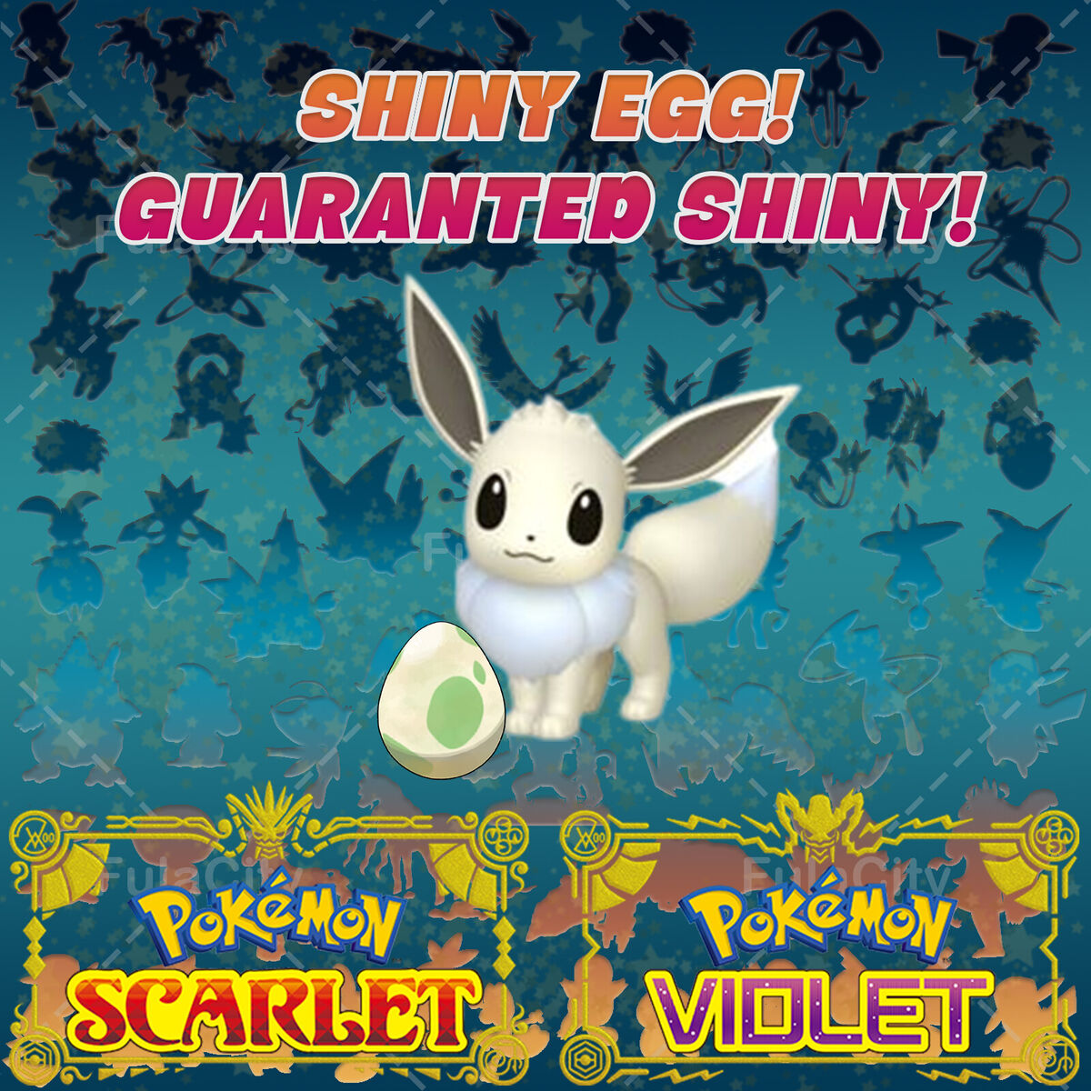 Shiny/Non-shiny Eevee 6IV - Pokémon Scarlet/Violet (100% Legal)