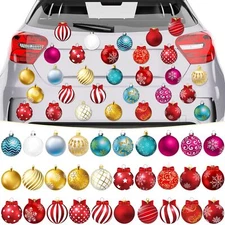 30 Pcs Christmas Car Magnets Decorations Ball Shaped Christmas Garage Door Ma...