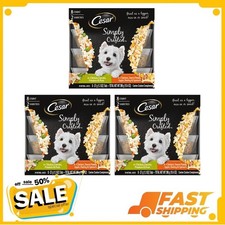 Cesar Simply Crafted Wet Dog Food Variety Pack, 1.3 oz Tubs 24 Pack 