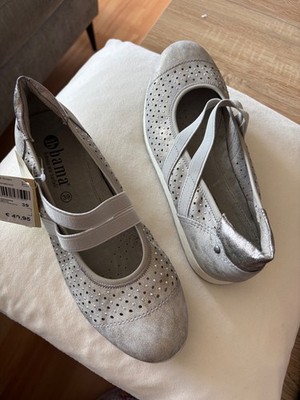 Damenschuhe 39 bama - wie barfuß neu grau / silbergrau