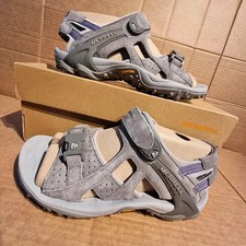 Merrell Kahuna III Women's Sport Sandals Grey Suede Leather Hiking Shoe - UK5