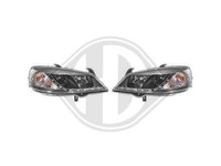 Daylight Scheinwerfer Klarglas/Schwarz FüR Opel Astra G 1997-2004